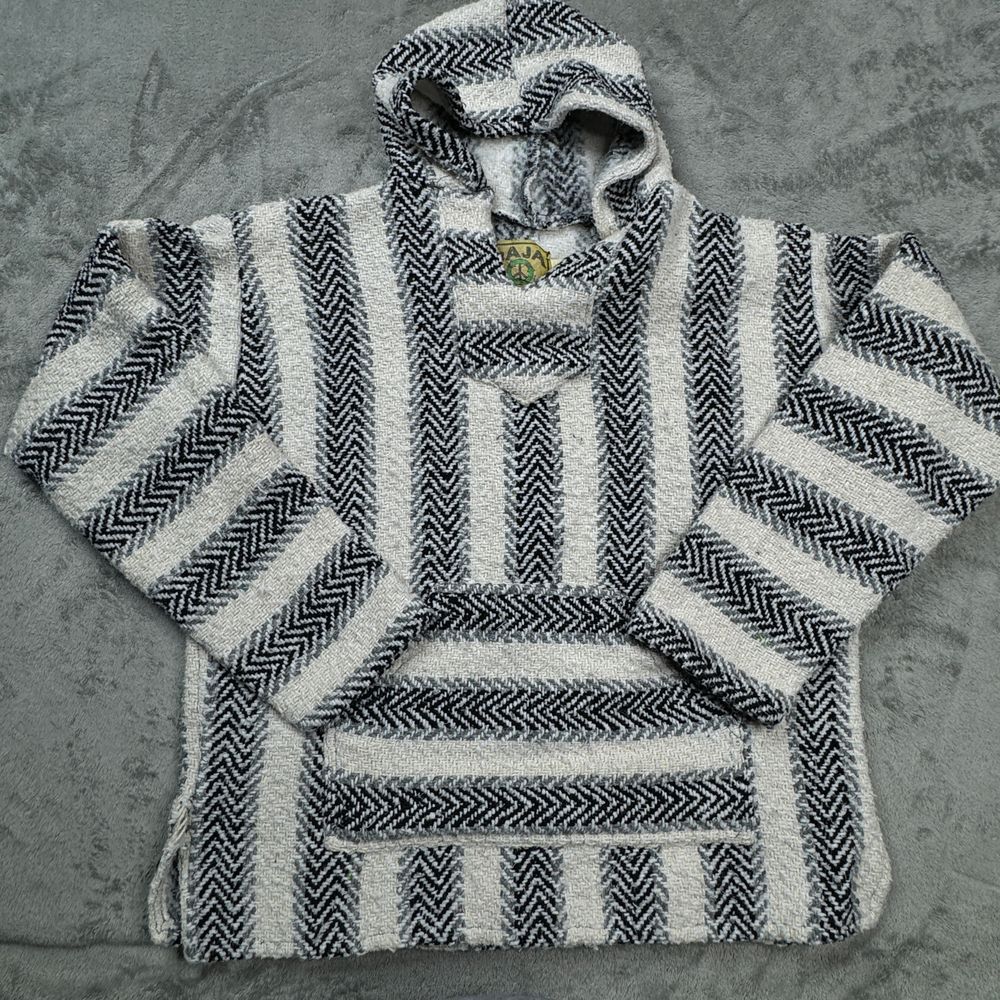Baja Joe Hoodie Men's Pullover Stripes Very Good‎ Condition